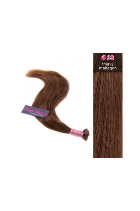 Středoevropské vlasy - barvené - tmavý mahagon - 33
