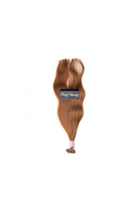 Středoevropské vlasy - barvené - světlý mahagon - 30