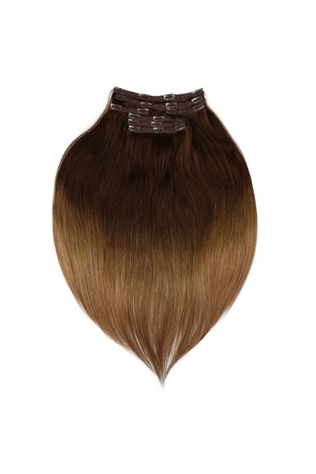 Clip In REMY HOLLYWOOD, 260 g, 50 - 55 cm, ombre - 4/18