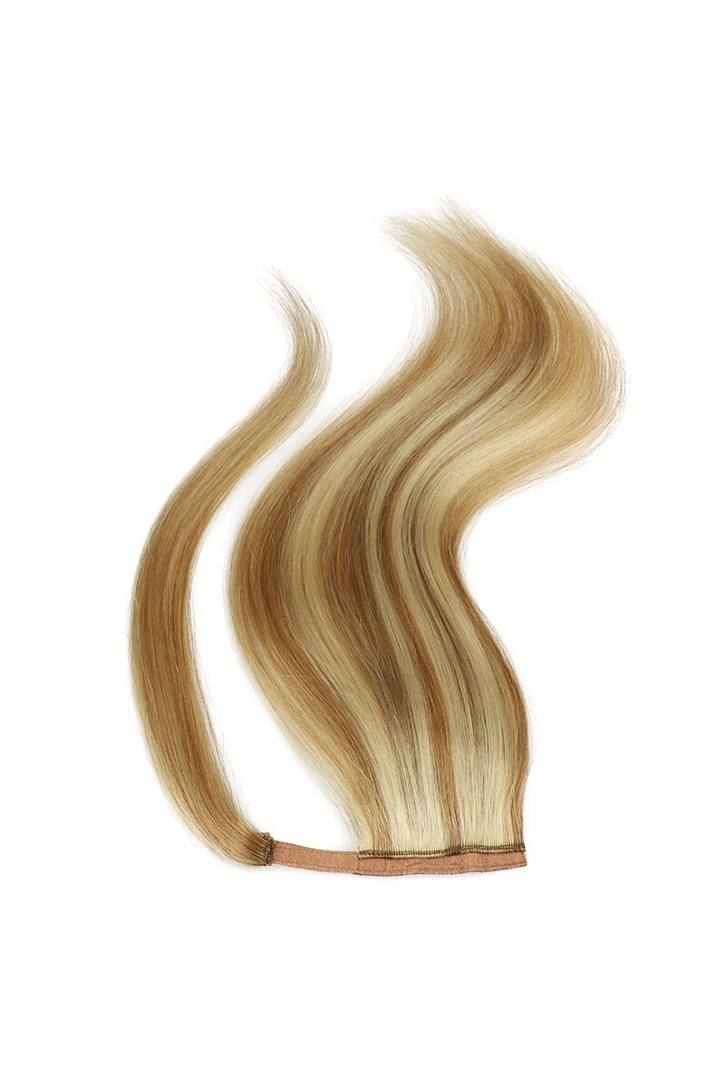 Culík - ponytail - melír písková/platina - 18/60, 50 cm, 100 g