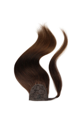 Culík - ponytail - ombre tmavě hnědá/světlý kaštan - 2/6, 100 g