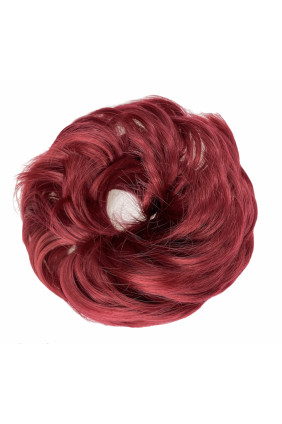 Syntetická vlasová gumička - červená - Red