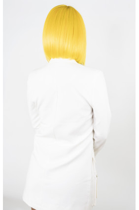 Syntetická paruka s ofinou rovná Fashion Bob - 30-35 cm, Yellow