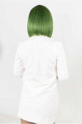 Syntetická paruka s ofinou rovná Fashion Bob - 30-35 cm, Green