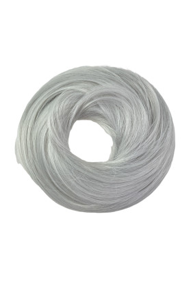 Syntetická vlasová gumička - světle šedá - Silver