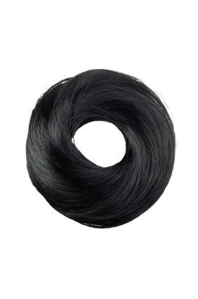 Syntetická vlasová gumička - černá jako uhel - 1