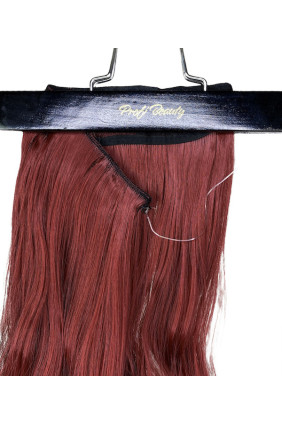 Syntetické Flip in vlasy vlnité - červená - Red