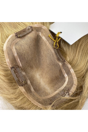Dámské tupé z pravých vlasů - středoevropských, 35-40 cm, tmavá blond - 27