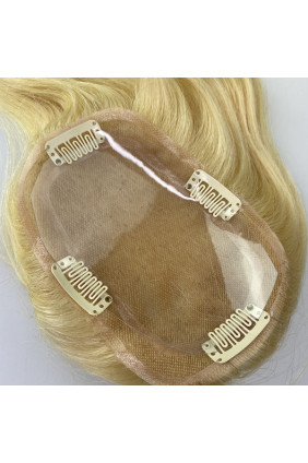 Dámské tupé z pravých vlasů - středoevropských, 35-40 cm, světlá blond - 22
