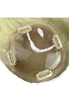 Dámské tupé z pravých vlasů - středoevropských, 35-40 cm, extra platina - 24