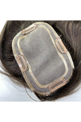 Dámské tupé z pravých vlasů - středoevropských, 30-35 cm, tmavě hnědá - 2