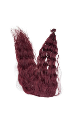 Syntetické vlnité vlasy k prodloužení - tmavě fialová - 99J