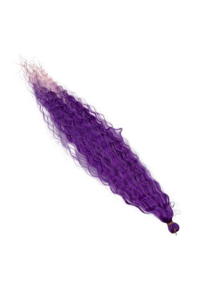Syntetické vlnité vlasy k prodloužení - ombre/melír - Violet/Pink