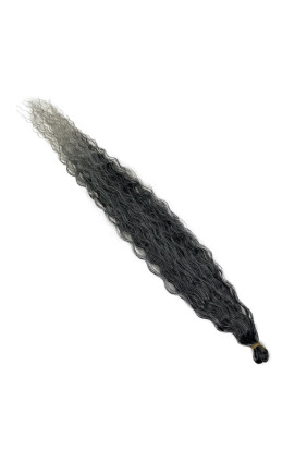 Syntetické vlnité vlasy k prodloužení - ombre/melír - 1/Silver